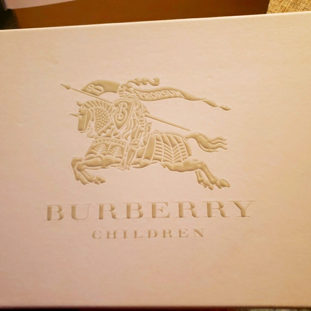Children's size 13 Burberry slide-ons